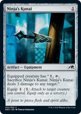 Ninja's Kunai (Kamigawa: Neon Dynasty) Near Mint Foil - Nick Nack's Full Frontal Attack