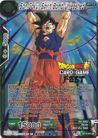 Son Goku, Spirit Bomb Unleashed (Card Game Fest 2022) (BT14-071) [Cartes de promotion de tournoi] 