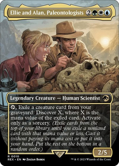 Ellie and Alan, Paleontologists (Borderless) (Universes Beyond: Jurassic World Collection) Heavy Play Foil