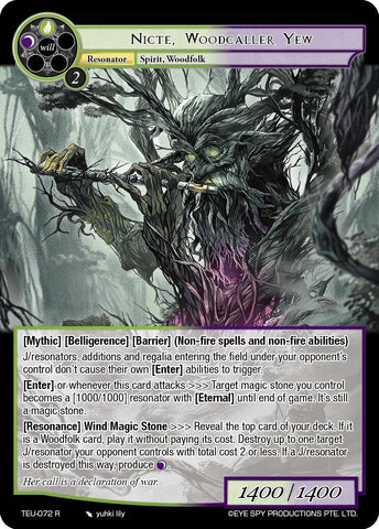 Nicte, Woodcaller Yew (TEU-072 R) [Timeless Eclipse of the Underworld]