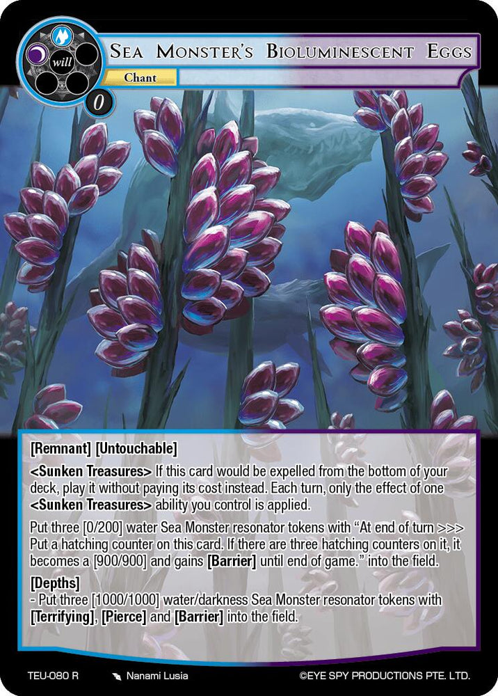 Sea Monster's Bioluminescent Eggs (TEU-080 R) [Timeless Eclipse of the Underworld]