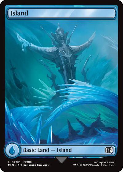 Island (0297) (Universes Beyond: FINAL FANTASY) Near Mint Foil - Nick Nack's Full Frontal Attack