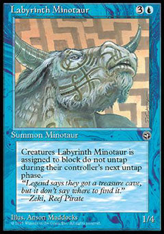 Labyrinth Minotaur (1) (Homelands) Light Play