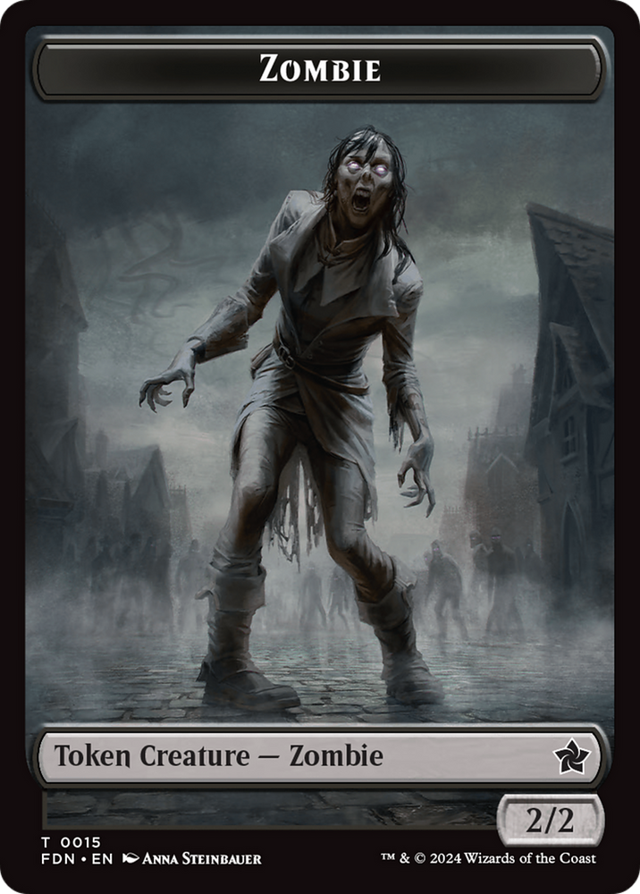 Rat // Zombie Double-Sided Token [Foundations Tokens]