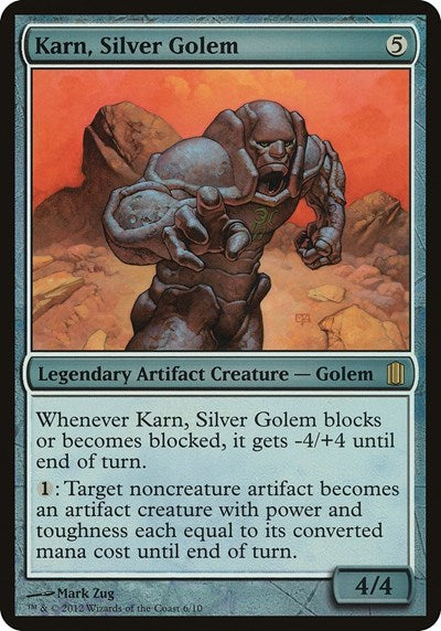 Karn, Silver Golem (Commander's Arsenal) (Oversize Cards) Near Mint Foil