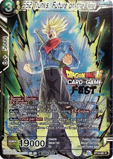 SS2 Trunks, Future on the Line (Card Game Fest 2022) (BT16-081) [Tarjetas de promoción del torneo] 