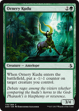 Ornery Kudu (Amonkhet) Near Mint - Nick Nack's Full Frontal Attack