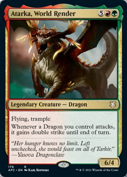 Atarka, World Render (Commander 2021 Forgotten Realms) Near Mint - Nick Nack's Full Frontal Attack