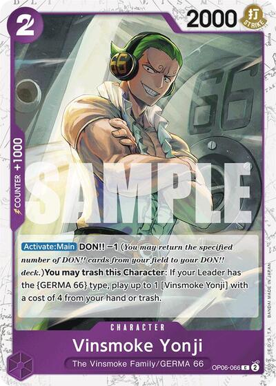 Vinsmoke Yonji (OP06-066) (Jolly Roger Foil) (Premium Booster) Near Mint Foil