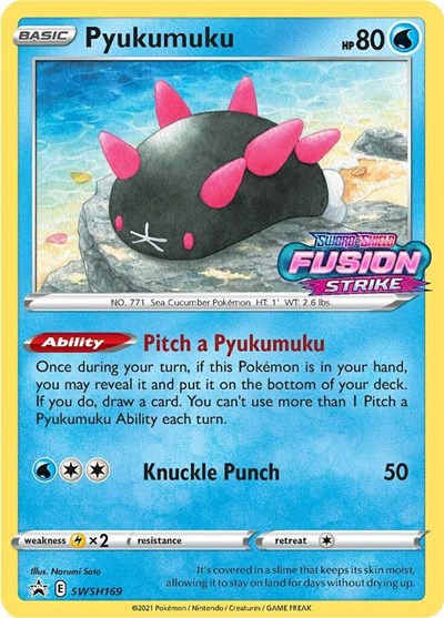Pyukumuku - SWSH169 (Prerelease Promo) (SWSH: Sword & Shield Promo Cards) Near Mint Holofoil