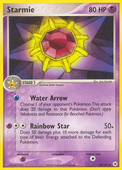 Starmie (Hidden Legends) Light Play - Nick Nack's Full Frontal Attack