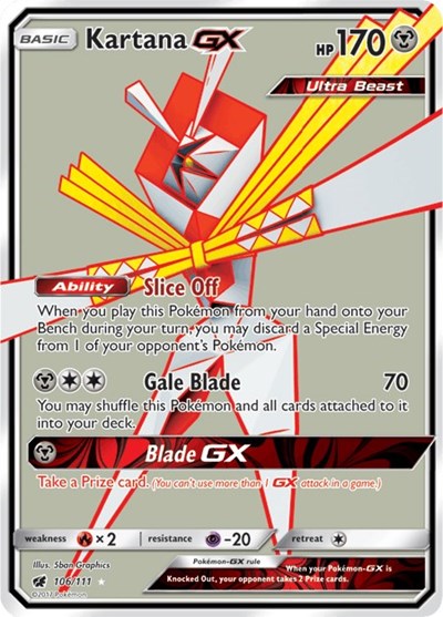 Kartana GX (Full Art) (SM - Crimson Invasion) Near Mint Holofoil