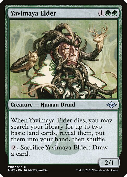 Yavimaya Elder (Foil Etched) (Modern Horizons 2) Near Mint Foil - Nick Nack's Full Frontal Attack