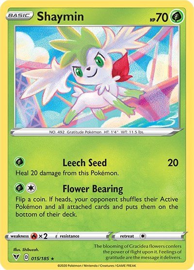 Shaymin (SWSH04: Vivid Voltage) Near Mint Holofoil - Nick Nack's Full Frontal Attack