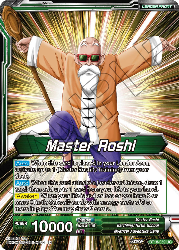 Maître Roshi // Son Goku, Krillin, Yamcha et Maître Roshi, réunis (BT18-059) [Dawn of the Z-Legends] 