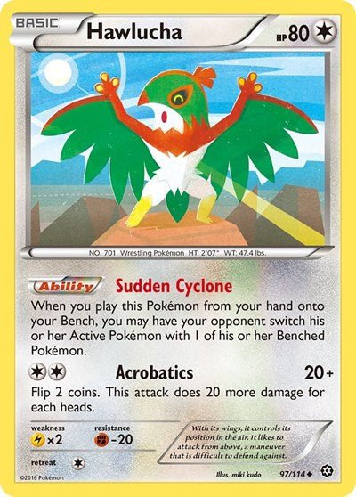 Hawlucha (XY - Steam Siege) Near Mint - Nick Nack's Full Frontal Attack