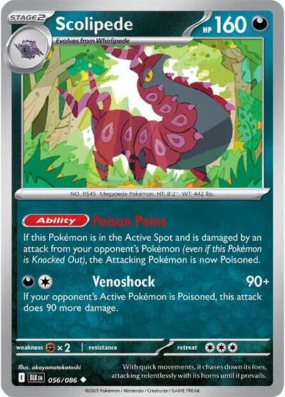 Scolipede (SV: Black Bolt) Near Mint - Nick Nack's Full Frontal Attack
