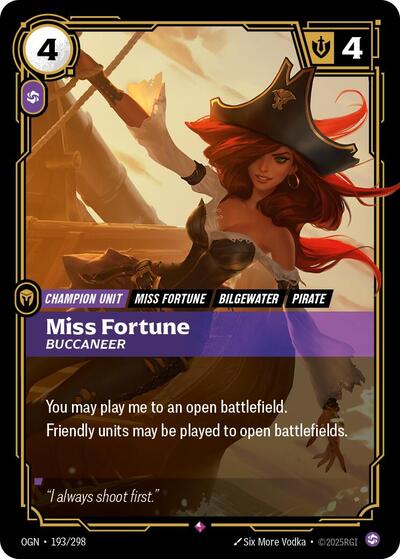 Miss Fortune Buccaneer (Origins) Near Mint Foil - Nick Nack's Full Frontal Attack