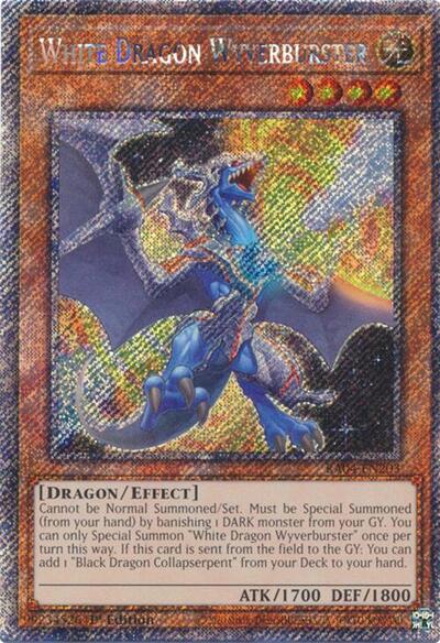 White Dragon Wyverburster (Platinum Secret Rare) (Quarter Century Stampede) Near Mint 1st Edition