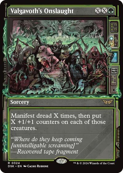 Valgavoth's Onslaught (Showcase) (Duskmourn: House of Horror) Near Mint Foil - Nick Nack's Full Frontal Attack