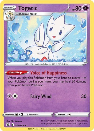 Togetic (SWSH10: Astral Radiance) Near Mint - Nick Nack's Full Frontal Attack