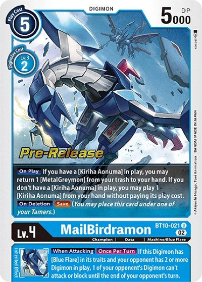 MailBirdramon (Xros Encounter Pre-Release Cards) Near Mint Foil