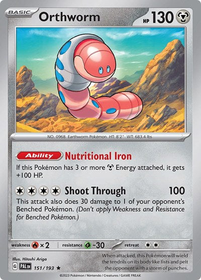 Orthworm (SV02: Paldea Evolved) Near Mint Holofoil