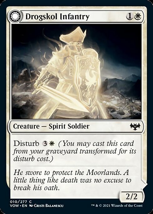 Drogskol Infantry / Drogskol Armaments (Innistrad: Crimson Vow) Near Mint - Nick Nack's Full Frontal Attack