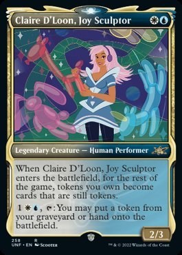 Claire D'Loon, Joy Sculptor (Showcase) (Unfinity) Near Mint