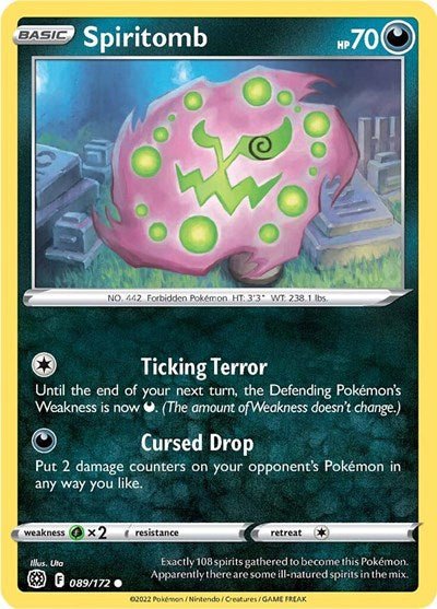 Spiritomb (SWSH09: Brilliant Stars) Near Mint - Nick Nack's Full Frontal Attack