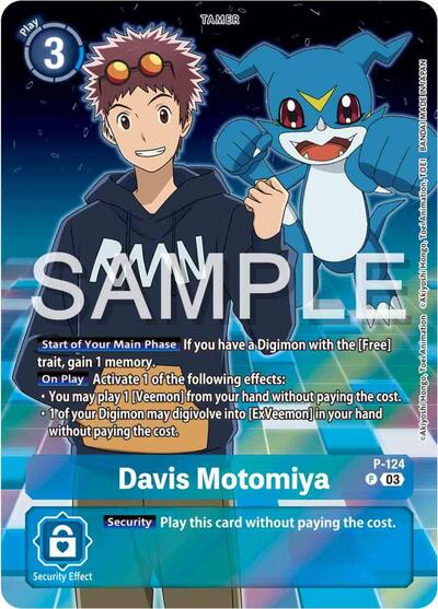 Davis Motomiya P - 124 (Digimon Adventure 02: The Beginning Set) (Digimon Promotion Cards) Near Mint Foil - Nick Nack's Full Frontal Attack