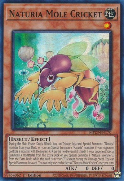 Naturia Mole Cricket (25th Anniversary Tin: Dueling Heroes Mega Pack) Light Play 1st Edition