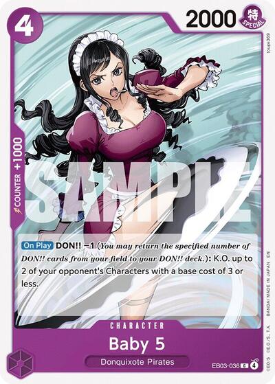 Baby 5 (Extra Booster: One Piece Heroines Edition) Near Mint - Nick Nack's Full Frontal Attack