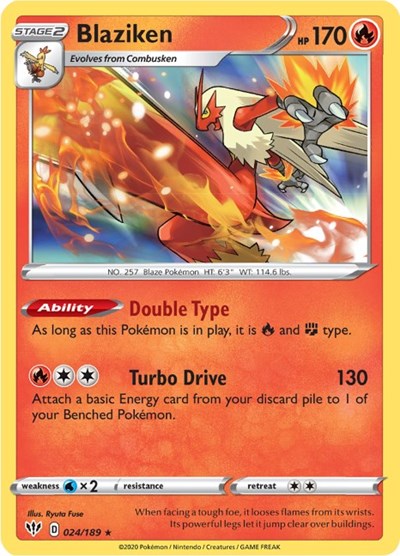 Blaziken (SWSH03: Darkness Ablaze) Near Mint Holofoil
