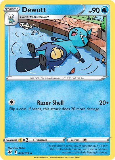 Dewott (SWSH10: Astral Radiance) Near Mint - Nick Nack's Full Frontal Attack