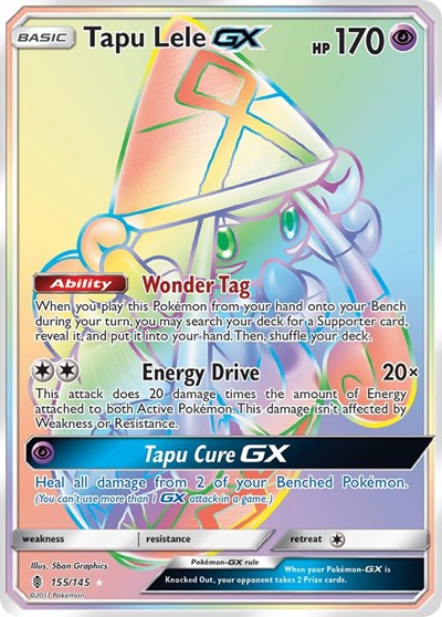 Tapu Lele GX (Secret) (SM - Guardians Rising) Near Mint Holofoil