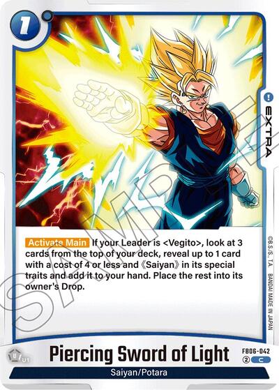 Piercing Sword of Light (Rivals Clash) Near Mint - Nick Nack's Full Frontal Attack