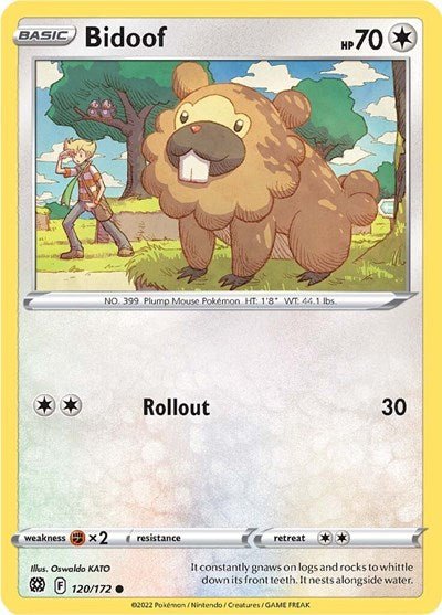 Bidoof (SWSH09: Brilliant Stars) Near Mint - Nick Nack's Full Frontal Attack