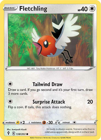 Fletchling (138/203) [Espada y escudo: Cielos en evolución] 