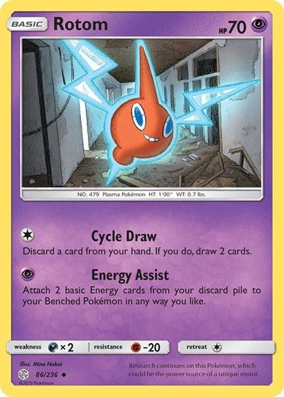 Rotom (SM - Cosmic Eclipse) Near Mint - Nick Nack's Full Frontal Attack