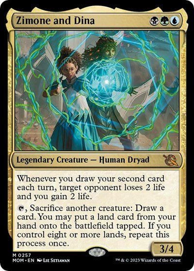 Zimone and Dina (March of the Machine) Near Mint Foil - Nick Nack's Full Frontal Attack