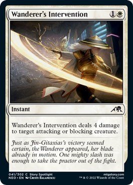 Wanderer's Intervention (Kamigawa: Neon Dynasty) Near Mint - Nick Nack's Full Frontal Attack