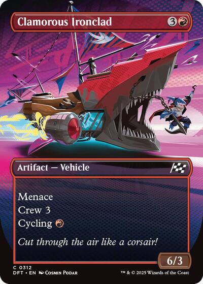 Clamorous Ironclad (Borderless) (Aetherdrift) Near Mint Foil - Nick Nack's Full Frontal Attack