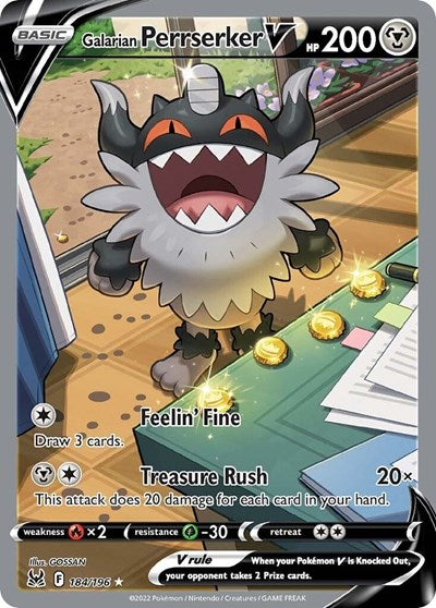 Galarian Perrserker V (Alternate Full Art) (SWSH11: Lost Origin) Near Mint Holofoil