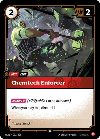 Chemtech Enforcer (Origins) Near Mint - Nick Nack's Full Frontal Attack