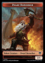 Human Soldier // Dwarf Berserker Double-Sided Token [Commander Masters Tokens]