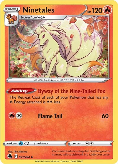 Ninetales (31) (SWSH08: Fusion Strike) Near Mint