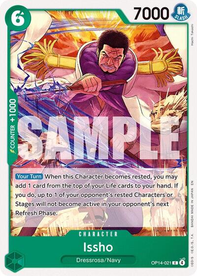 Issho OP14 - 021 (The Azure Sea's Seven) Near Mint - Nick Nack's Full Frontal Attack