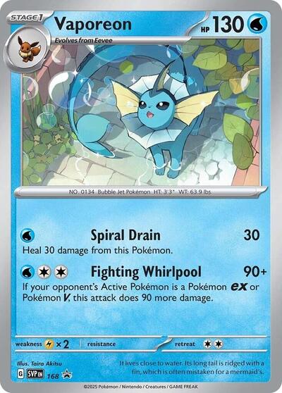 Vaporeon - 168 (SV: Scarlet & Violet Promo Cards) Near Mint Holofoil - Nick Nack's Full Frontal Attack