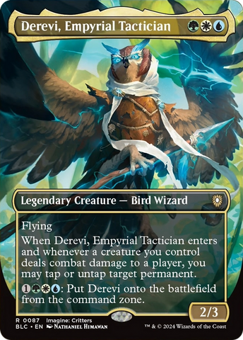 Derevi, Empyrial Tactician (Borderless) [Bloomburrow Commander]